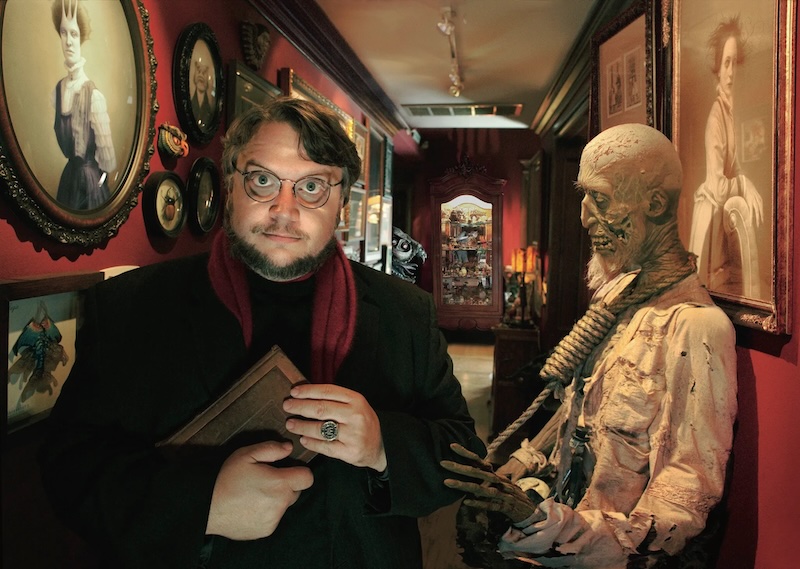 Del Toro, whose films include “Hellboy” and “Pan’s Labyrinth,” has amassed in a house outside Los Angeles an enormous collection of horror iconography. “All this stuff feeds you back,” he says.Photograph by Josef Astor